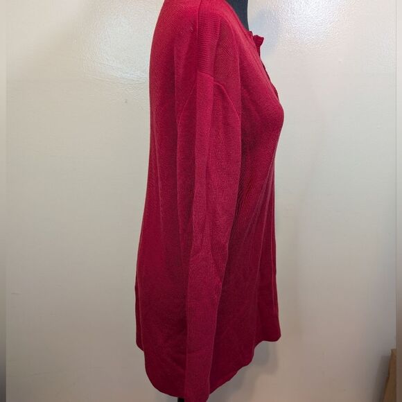 Pringle of Scotland Vintage Women Sweater Tunic Pure Wool Knit Hook & Eye Large - Picture 4 of 13